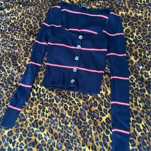 Forever 21 Striped Knit Cardigan